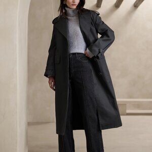 NWT Banana Republic BR Timeless Trench in Black - Size XL